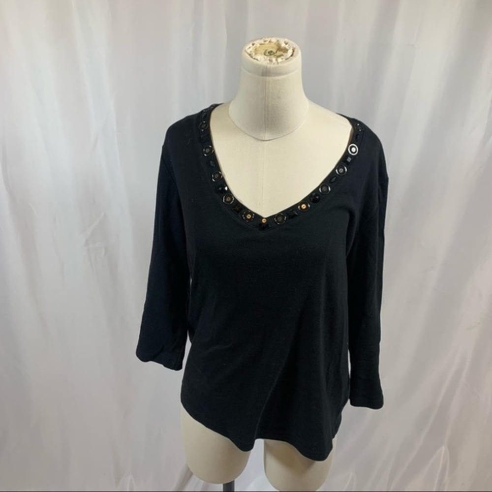 Nine West Black Blouse